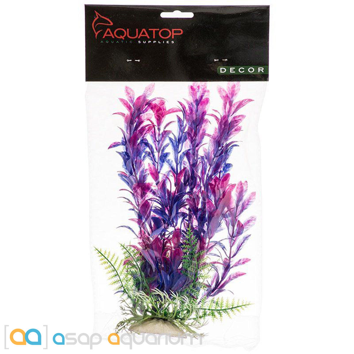 Aquatop Hygro Aquarium Plant Purple & Pink 9" High with Weighted Base