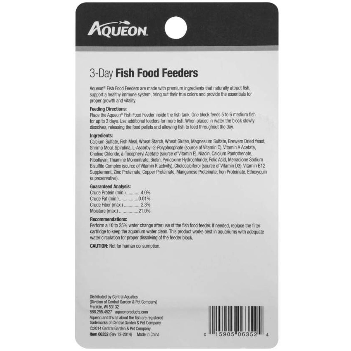 Aqueon 3Day Fish Food Feeders 4 Pack ASAP Aquarium