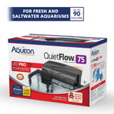 Aqueon QuietFlow 75 LED PRO Aquarium Power Filter - www.ASAP-Aquarium.com