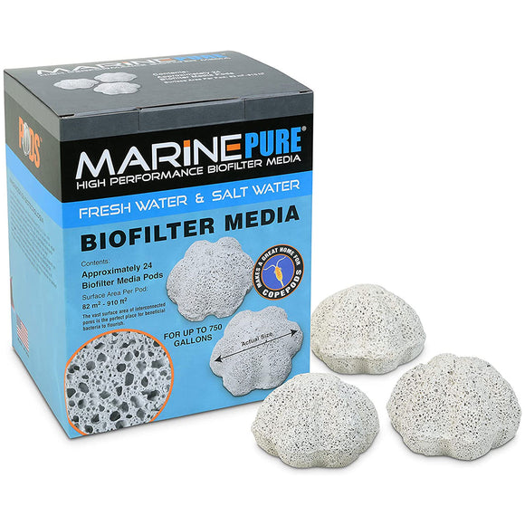 MarinePure PODS 24 Count High Performance Biofilter Media - www.ASAP-Aquarium.com