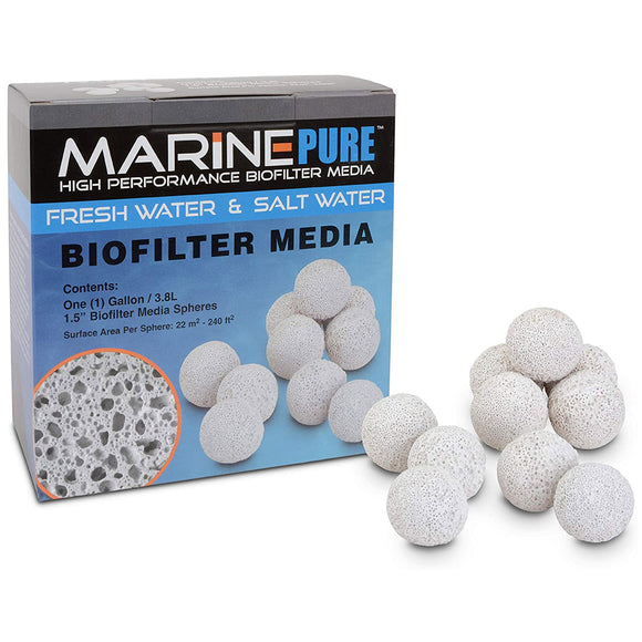 MarinePure Spheres 1 Gallon High Performance Biofilter Media - www.ASAP-Aquarium.com