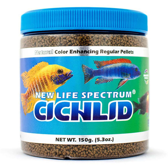 New Life Spectrum CICHLID Pellets 150g Color Enhancing Fish Food - www.ASAP-Aquarium.com