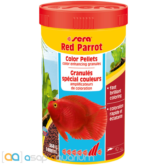 Sera Red Parrot Special granulate for parrot cichlids 1000ml / 330g fish food - www.ASAP-Aquarium.com