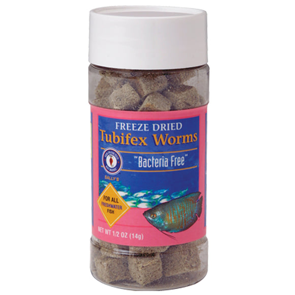 San Francisco Bay Brand Tubifex Worms Freeze Dried 0.5 oz - www.ASAP-Aquarium.com
