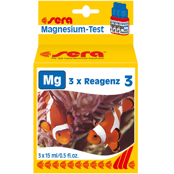 Sera Magnesium MG Test Kit Refill 3x 15mL (0.5 oz) Reagent 3 - www.ASAP-Aquarium.com