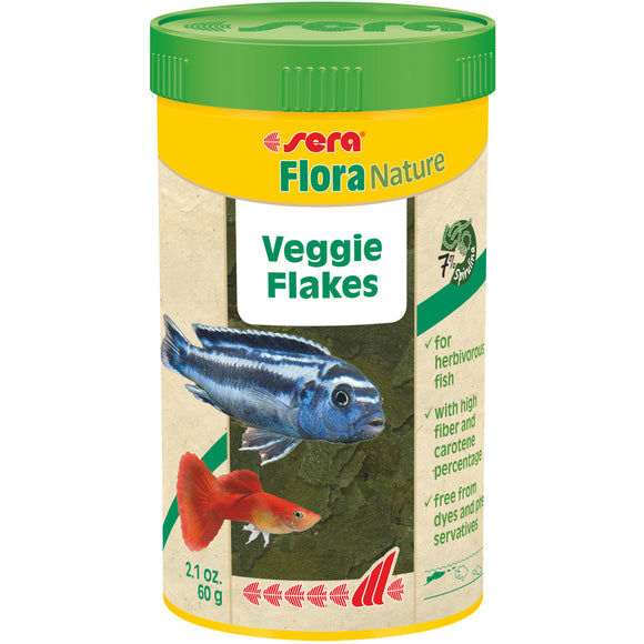 sera Flora Nature 250mL Veggie Flakes - www.ASAP-Aquarium.com