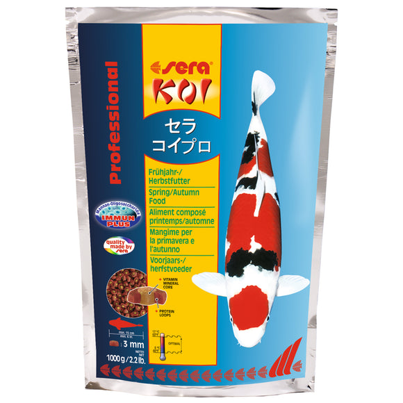 sera Koi Professional Spring Autumn Food 1000 grams 3mm Pellets - www.ASAP-Aquarium.com
