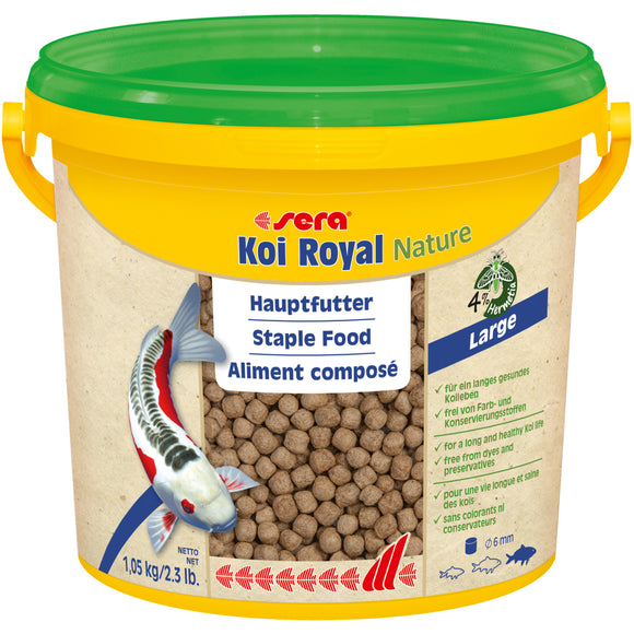 sera Koi Royal Nature Large 3800mL 6mm Pellets - www.ASAP-Aquarium.com