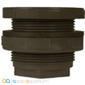 Inland Seas PVC Bulkhead Tank Adapter, 1/2" Socket x Female NPT, Schedule 80, Gr - www.ASAP-Aquarium.com