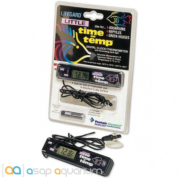 Lifegard Aquatics Little Time or Temp Digital Aquarium Thermometer - www.ASAP-Aquarium.com