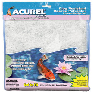 Acurel Pond Coarse Polyester Media Pad 12” x 12” - www.ASAP-Aquarium.com