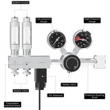 American Marine Dual Pro Co2 Regulator - www.ASAP-Aquarium.com
