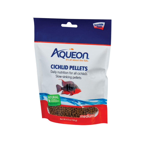 Aqueon Cichlid Pellets Medium 4.5 oz - www.ASAP-Aquarium.com