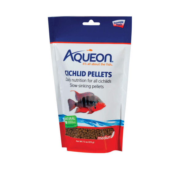 Aqueon Cichlid Pellets Medium 7.5 oz - www.ASAP-Aquarium.com