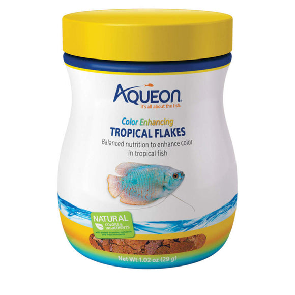 Aqueon Color Enhancing Tropical Flakes 1.02 oz - www.ASAP-Aquarium.com