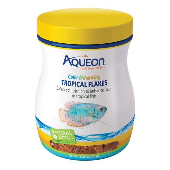 Aqueon Color Enhancing Tropical Flakes 2.29 oz - www.ASAP-Aquarium.com