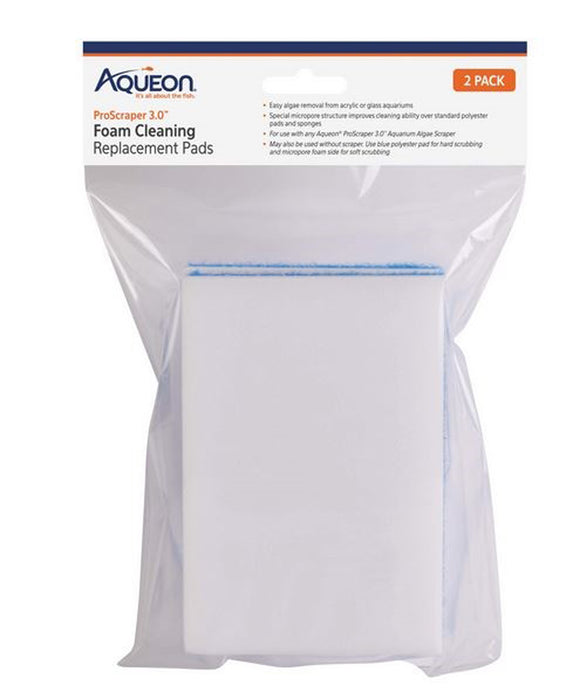 Aqueon ProScraper 3.0 Foam Cleaning Replacement Pads 2 pack - www.ASAP-Aquarium.com