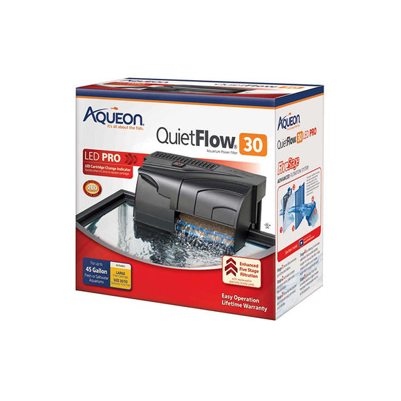 Aqueon QuietFlow 30 LED PRO Aquarium Power Filter - www.ASAP-Aquarium.com