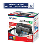 Aqueon QuietFlow 50 LED PRO Aquarium Power Filter - www.ASAP-Aquarium.com