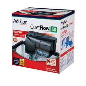 Aqueon QuietFlow 50 LED PRO Aquarium Power Filter - www.ASAP-Aquarium.com