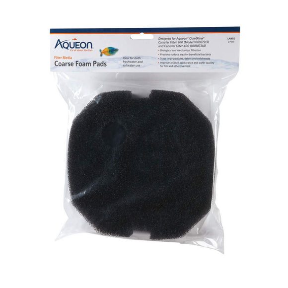 Aqueon QuietFlow Coarse Foam Pads Large 2 pack - www.ASAP-Aquarium.com