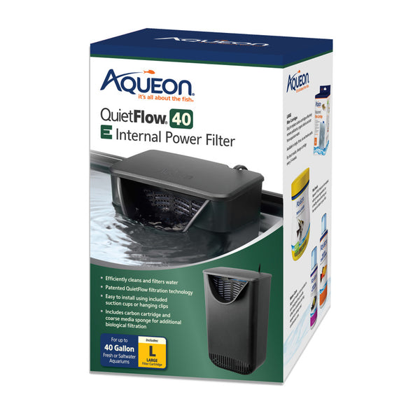 Aqueon QuietFlow E Internal Power Filter Large 40 gal - www.ASAP-Aquarium.com