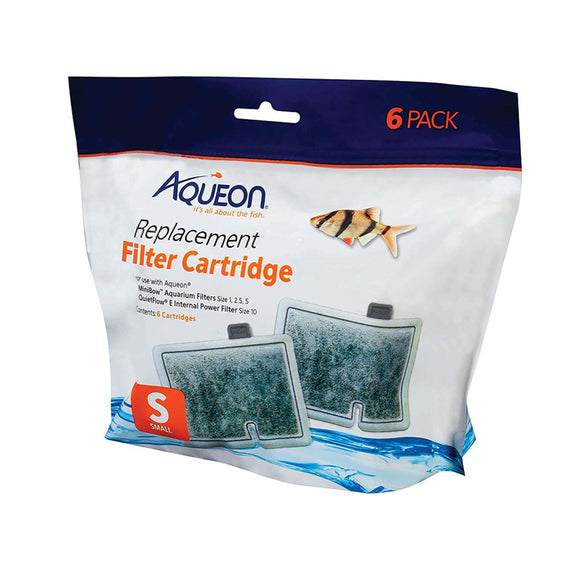 Aqueon QuietFlow Replacement Filter Cartridge Small 6 pack - www.ASAP-Aquarium.com