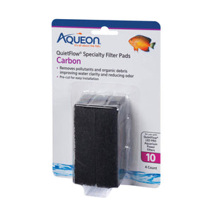 Aqueon QuietFlow Size 10 Specialty Filter Pads Carbon 4 pack - www.ASAP-Aquarium.com