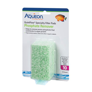 Aqueon QuietFlow Size 10 Specialty Filter Pads Phosphate Remover 4 pack - www.ASAP-Aquarium.com