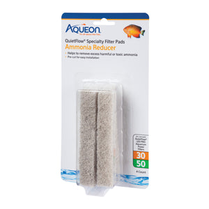 Aqueon QuietFlow Size 30/50 Specialty Filter Pads Ammonia Reducer 4 pack - www.ASAP-Aquarium.com