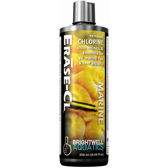 Brightwell Aquatics Erase-CL 250mL Water Conditioner Remove Chlorine & Ammonia Reef Safe - www.ASAP-Aquarium.com