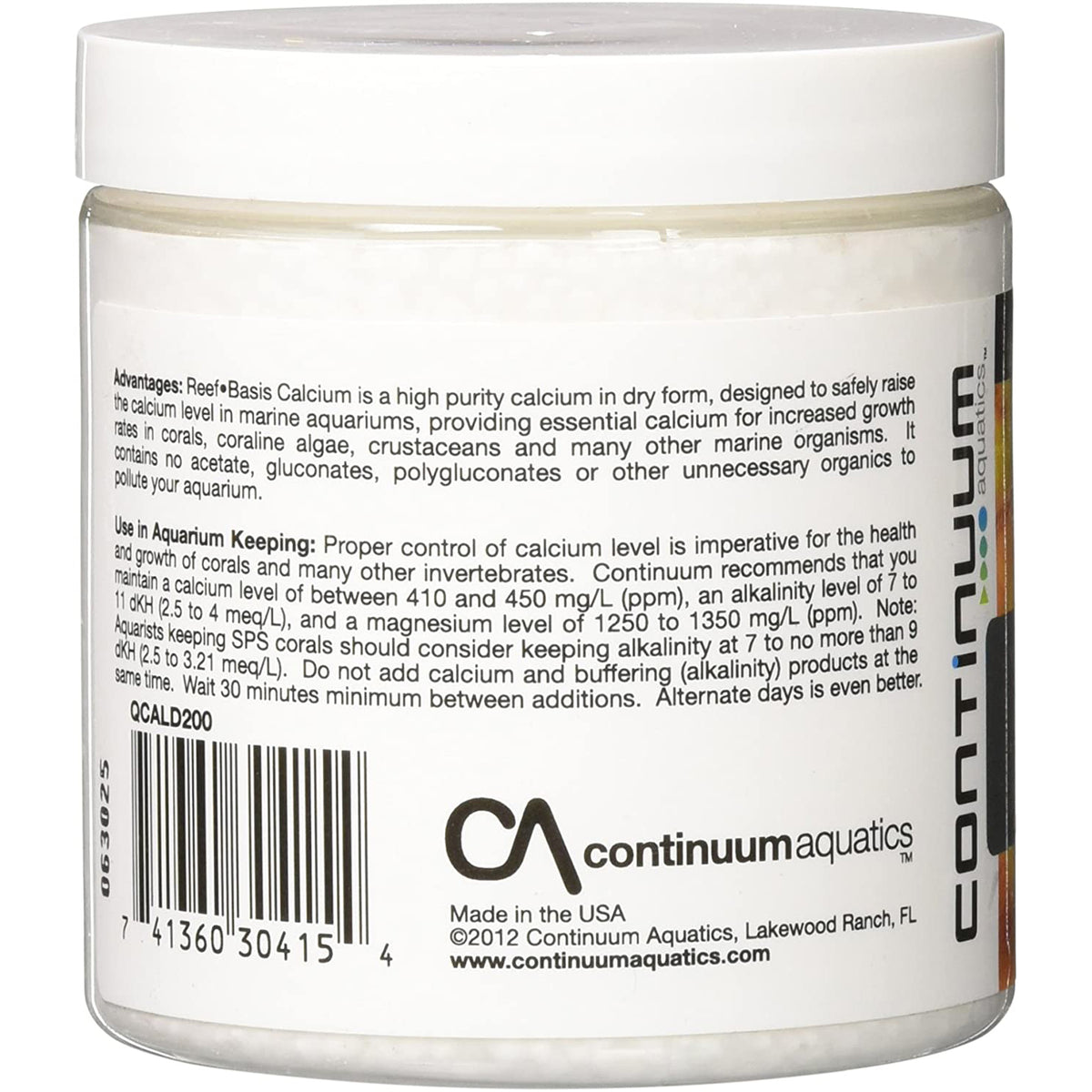 Continuum Reef Basis Calcium Dry 200 grams | ASAP Aquarium