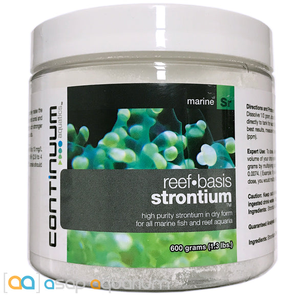 Continuum Reef Basis Strontium Powder 600 grams - ASAP Aquarium