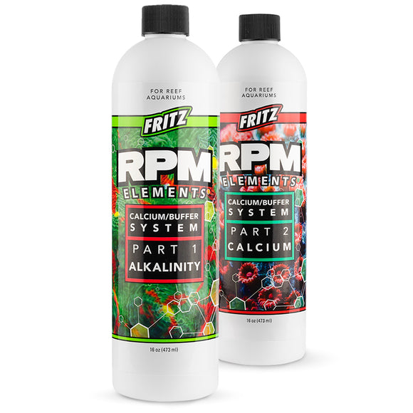 Fritz RPM Elements Part 1 & 2 Alkalinity & Calcium 2x 16oz - www.ASAP-Aquarium.com