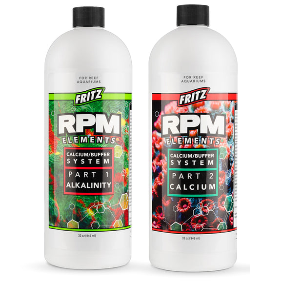 Fritz RPM Elements Part 1 & 2 Alkalinity & Calcium 2x 32oz - www.ASAP-Aquarium.com