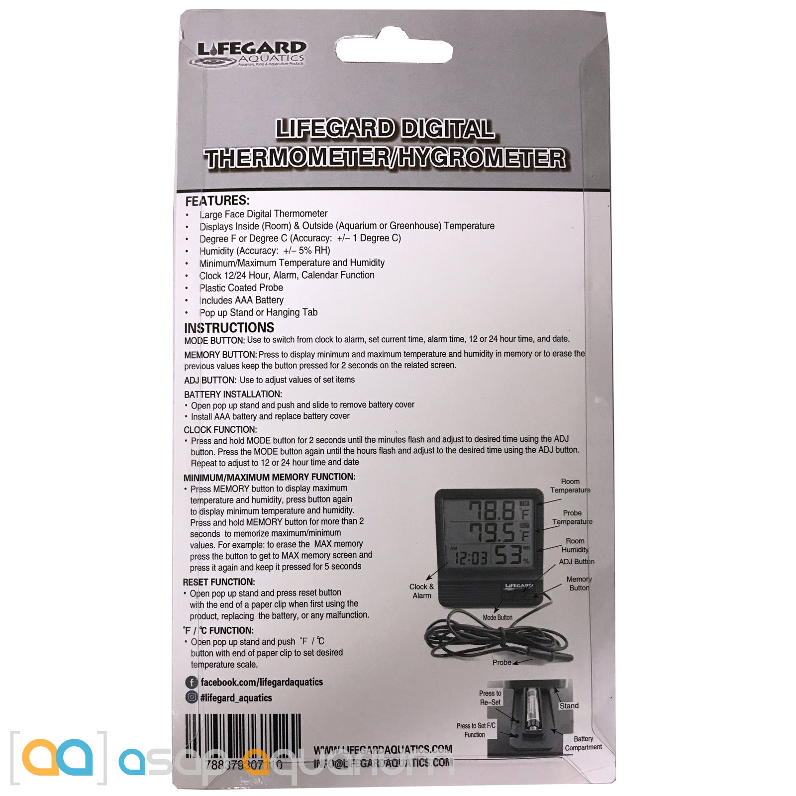 Big outlet digital thermometer