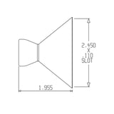 Loc-Line ½" x 2½" Flare Nozzle - www.ASAP-Aquarium.com