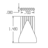 Loc-Line ½" Flat 7 Hole Nozzle - www.ASAP-Aquarium.com