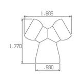 Loc-Line ½" Y Fitting - www.ASAP-Aquarium.com