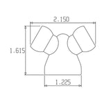 Loc-Line ¾" to ½" Y Reducer - www.ASAP-Aquarium.com