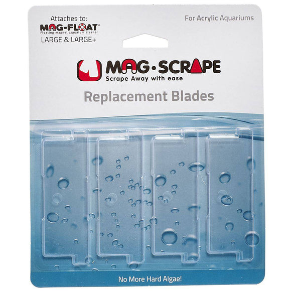 Mag-Float Acrylic Replacement Blades for Large and Large+ 4 Pack - www.ASAP-Aquarium.com