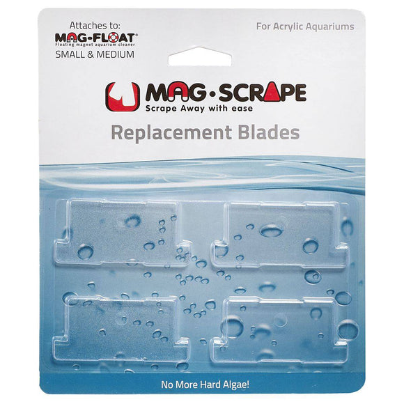 Mag-Float Acrylic Replacement Blades for Small & Medium 4 Pack - www.ASAP-Aquarium.com