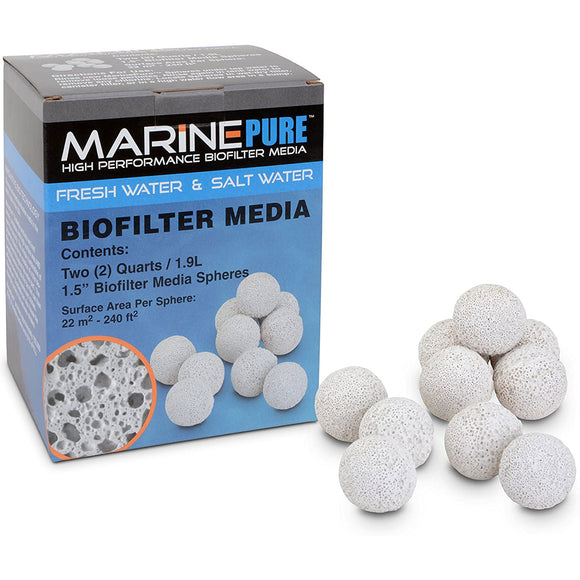 MarinePure Spheres 2 Quarts High Performance Biofilter Media - www.ASAP-Aquarium.com