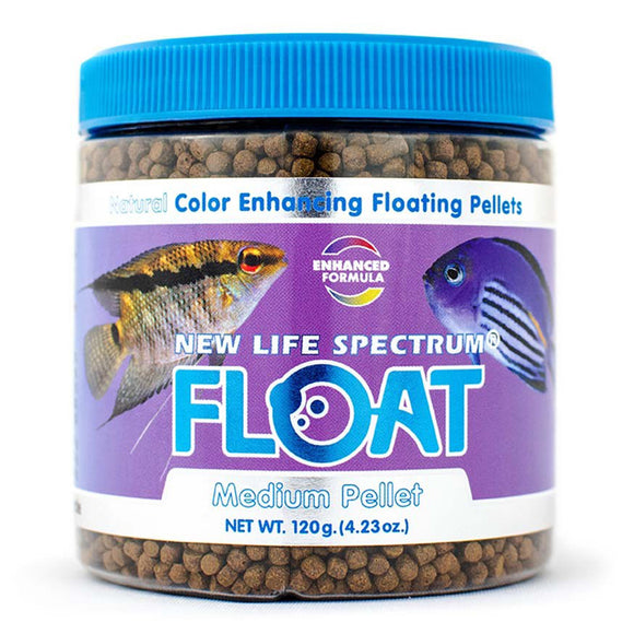 New Life Spectrum FLOAT Medium Pellets 120g Fish Food - www.ASAP-Aquarium.com