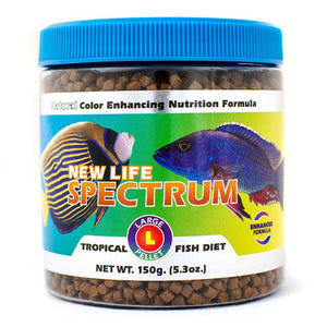 New Life Spectrum TROPICAL FISH Large Pellet 150g Fish Food - www.ASAP-Aquarium.com