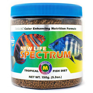 New Life Spectrum TROPICAL FISH Medium Pellet 150g Fish Food - www.ASAP-Aquarium.com