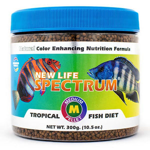 New Life Spectrum TROPICAL FISH Medium Pellet 300g Fish Food - www.ASAP-Aquarium.com