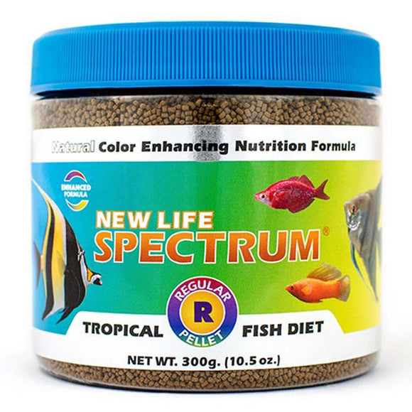 New Life Spectrum TROPICAL FISH Regular Pellet 300g Fish Food - www.ASAP-Aquarium.com