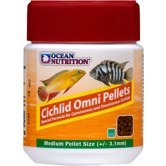 Ocean Nutrition Cichlid Omni Pellets MEDIUM 100 grams (3.5 oz) - www.ASAP-Aquarium.com