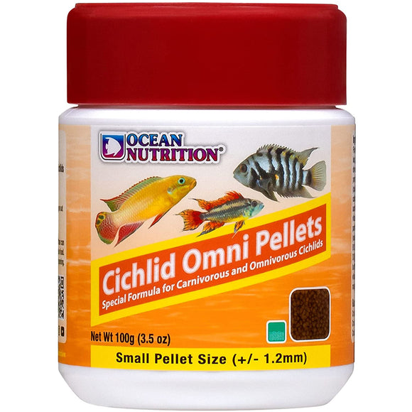 Ocean Nutrition Cichlid Omni Pellets SMALL 100 grams (3.5 oz) - www.ASAP-Aquarium.com
